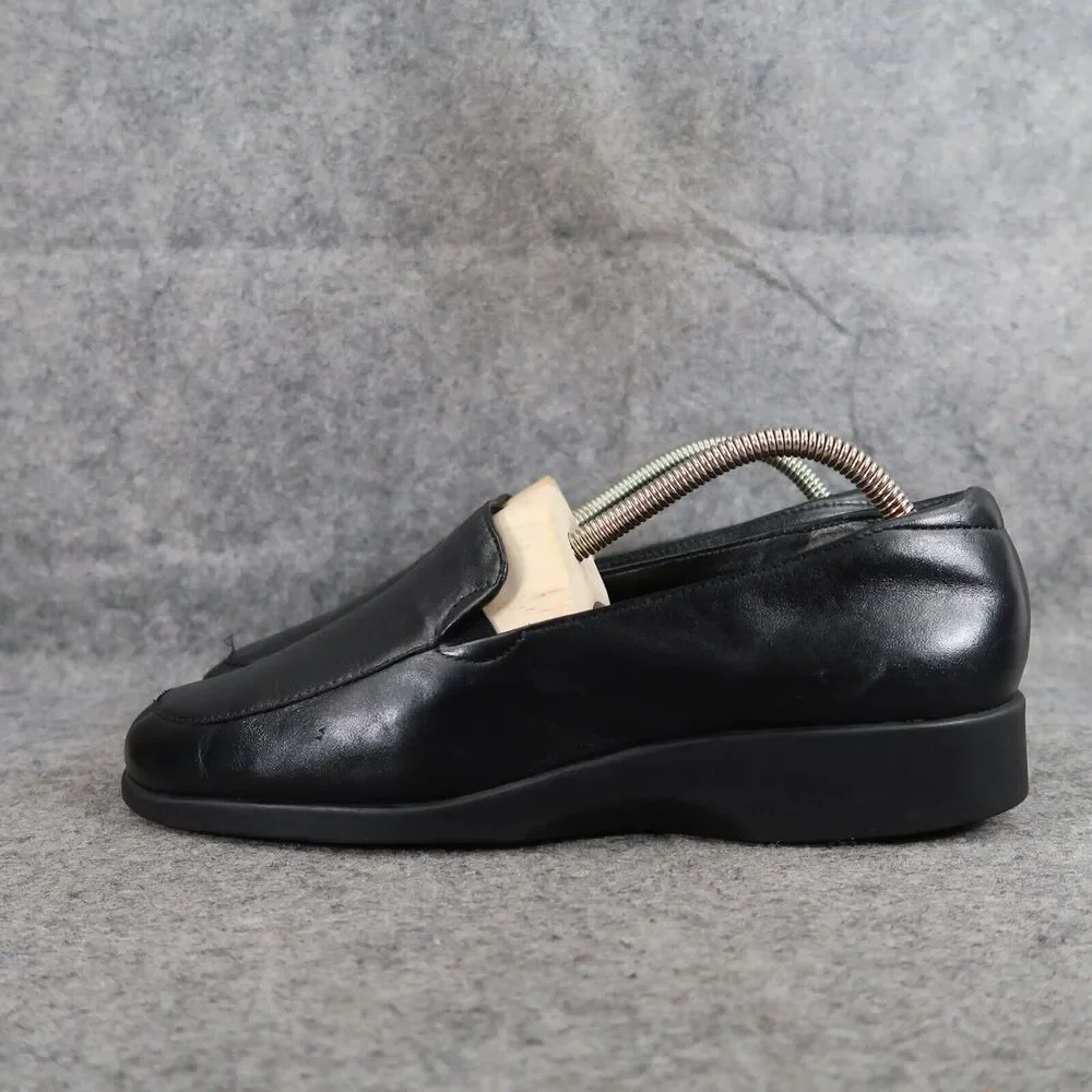 Naturalizer Shoes Womens 10 Slip On Loafer Flats Leather Classic Black Comfort